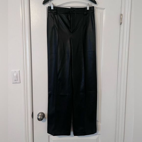 Zara Faux leather pants with front seam - Picture 3 of 3